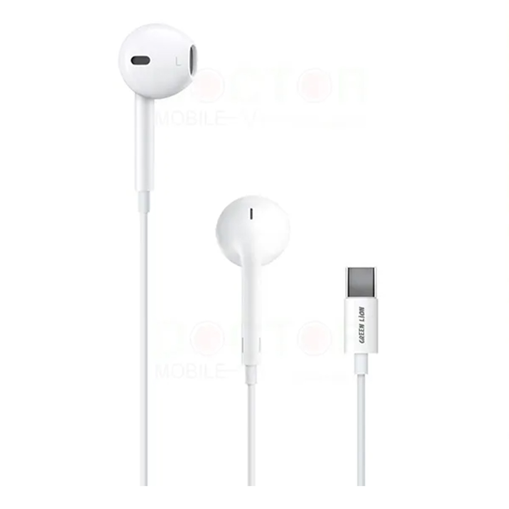 Green Lion Stereo Earphones with Type-C Connector