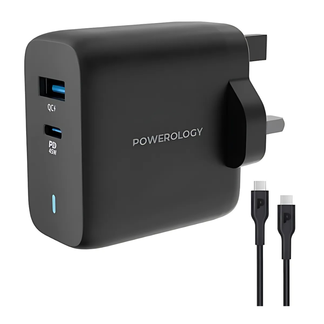 Powerology Dual Port Ultra-Quick GaN Charger
