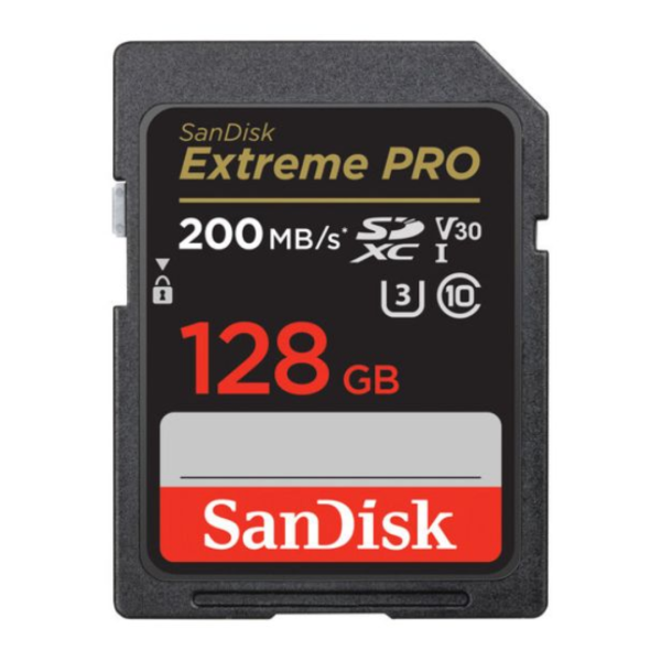 SanDisk Extreme PRO SDXC™ 128GB 200MB/s UHS-I Memory Card