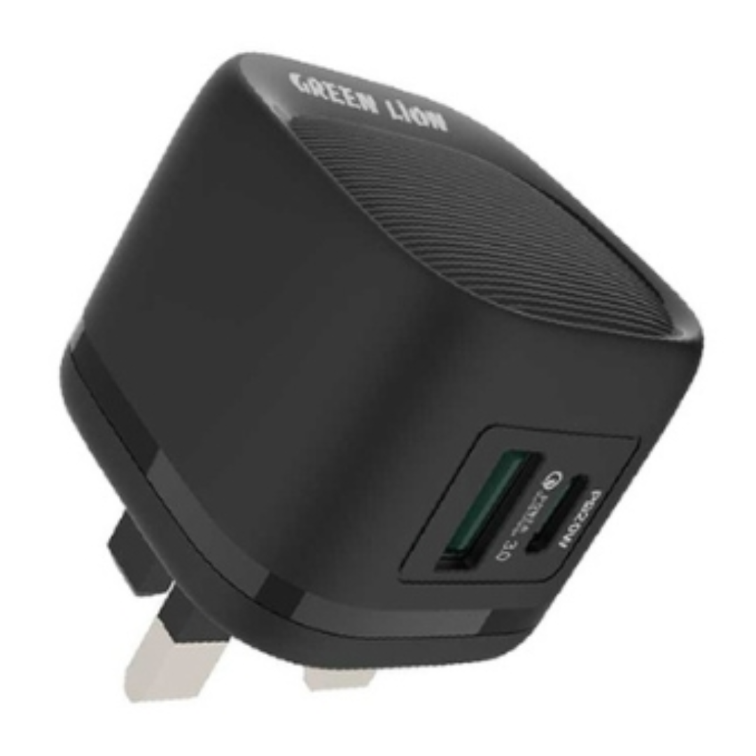 Green Lion PD20W+QC Wall Charger With USB-C To Lightning Cable